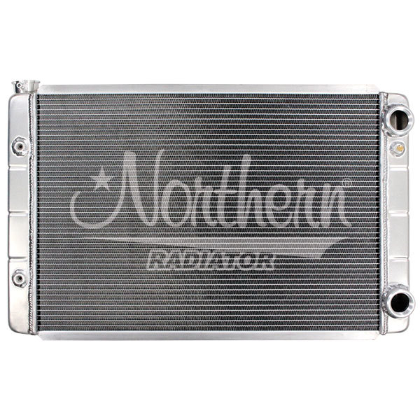 Northern Radiator 204130 Radiator, Dual Pass, 31 in W x 19 in H x 3.125 in D, Passenger Side Inlet / Outlet, Aluminum, Natural, Automatic, GM, Each