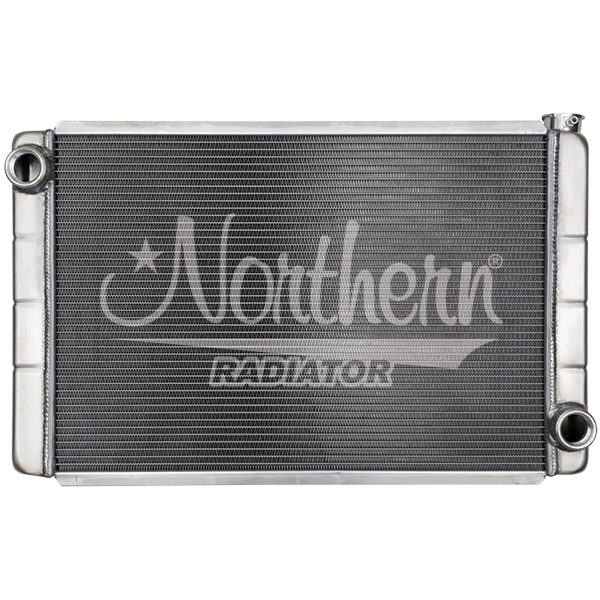 Radiator - Single Pass - 31 in W x 19 in H x 3.125 in D - Passenger Side Inlet / Outlet - Aluminum - Natural - GM - Each