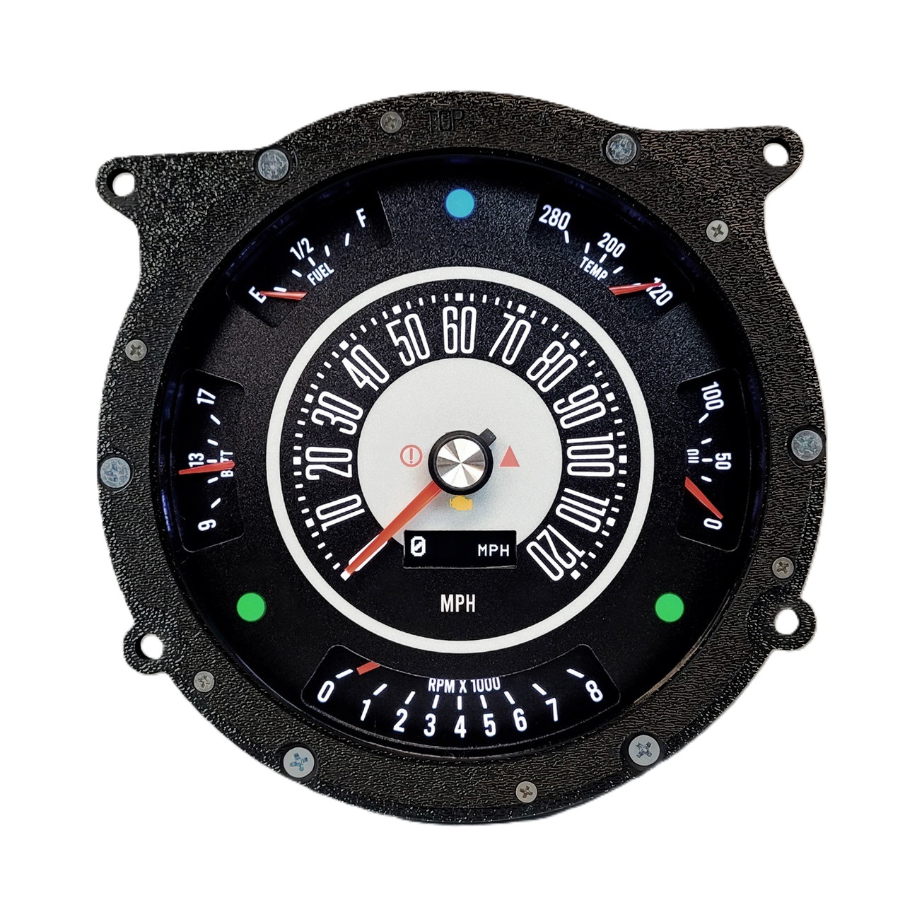 Gauge Kit - Direct-Fit - Fuel Level / Oil Pressure / Speedometer / Tachometer / Voltmeter / Water Temperature - Black Face - Ford Fullsize Truck / Compact SUV 1961-77 - Kit