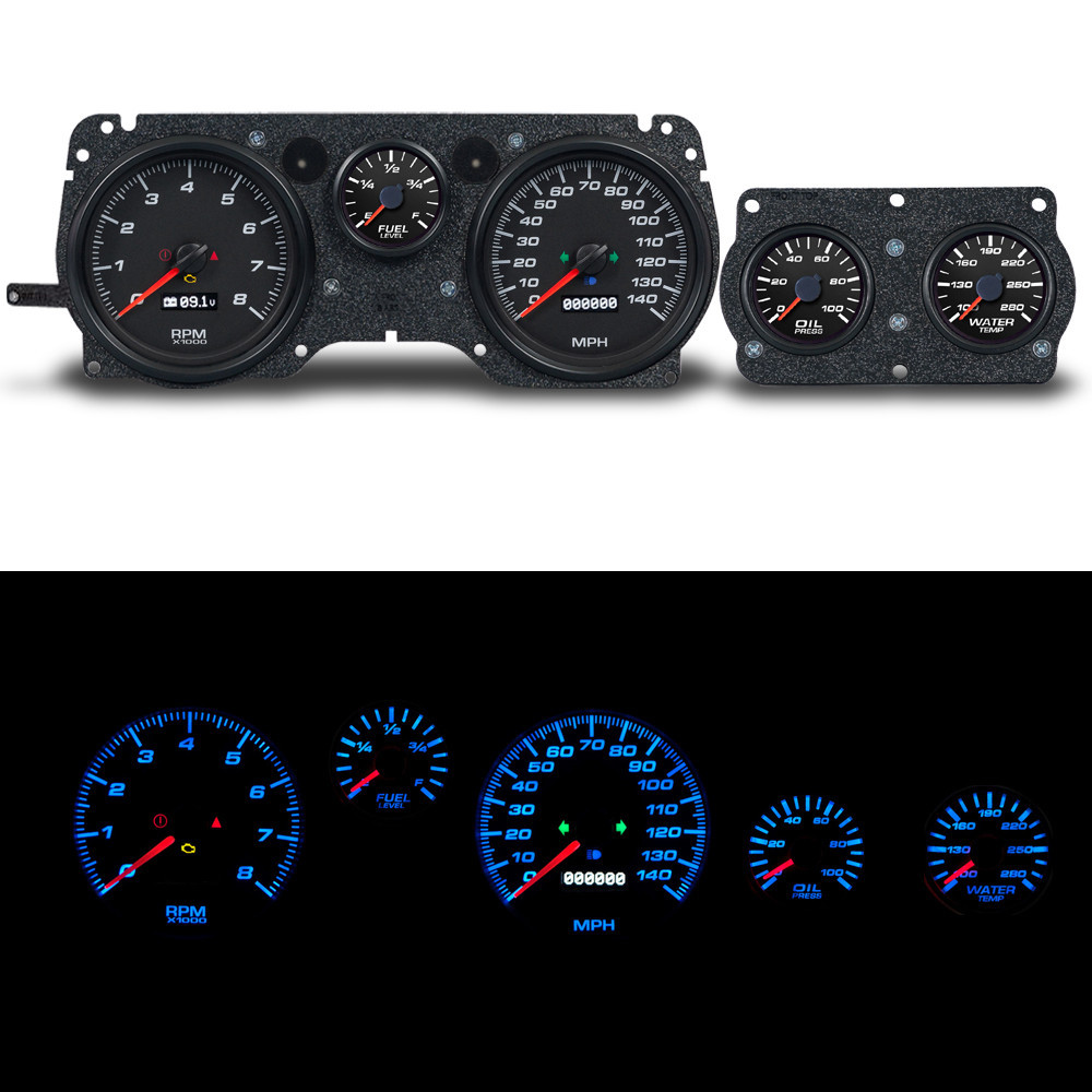 NEW VINTAGE USA — NEW VINTAGE USA Gauge Kit Firebird 70-81 Perf II Black