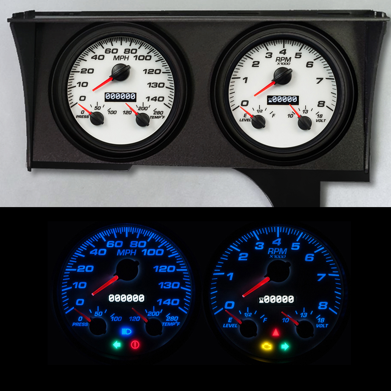 NEW VINTAGE USA — NEW VINTAGE USA Gauge Kit GM Monte Carlo 78-88 Perf II Wht