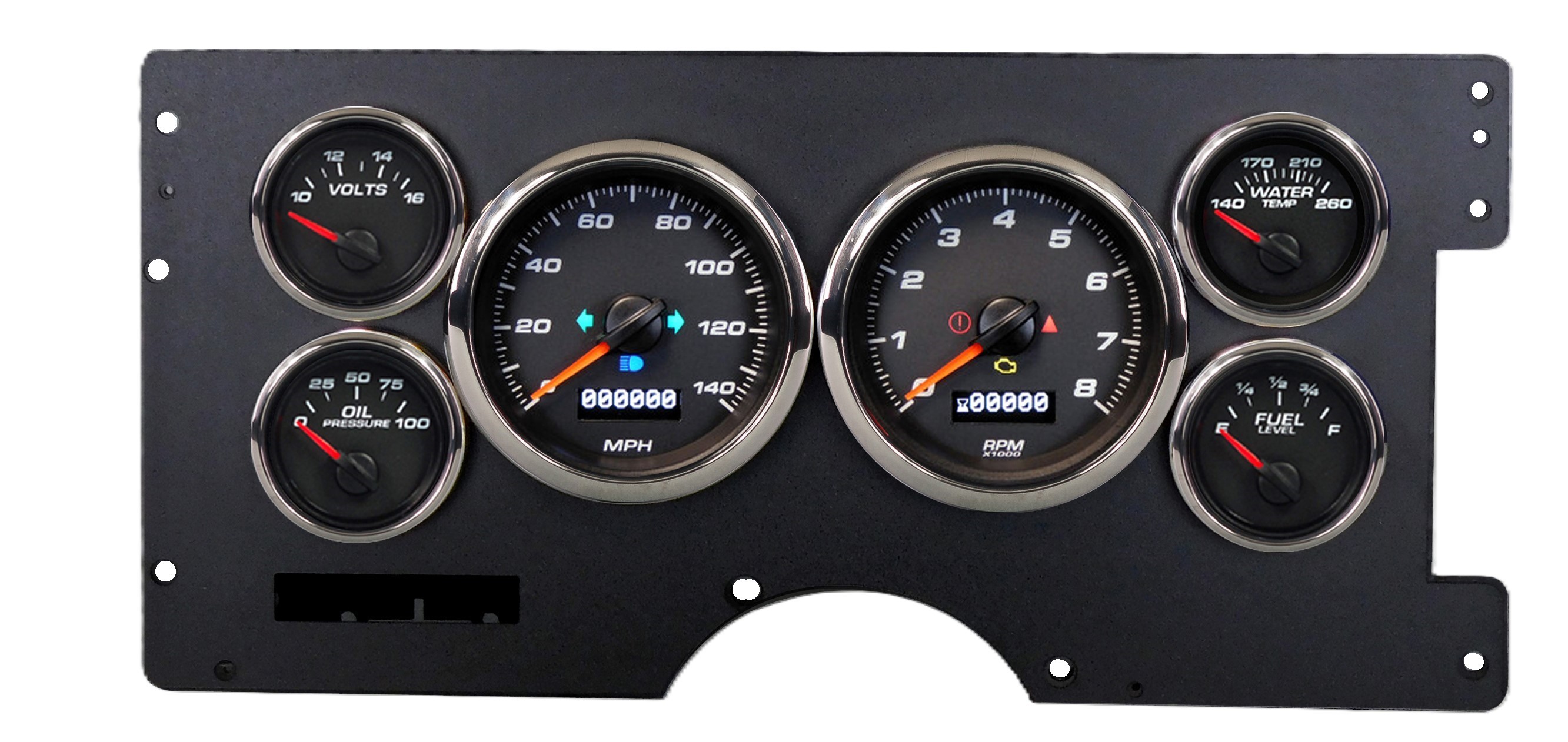 NEW VINTAGE USA — NEW VINTAGE USA Gauge Kit GM Truck 88-94 Performance II Black