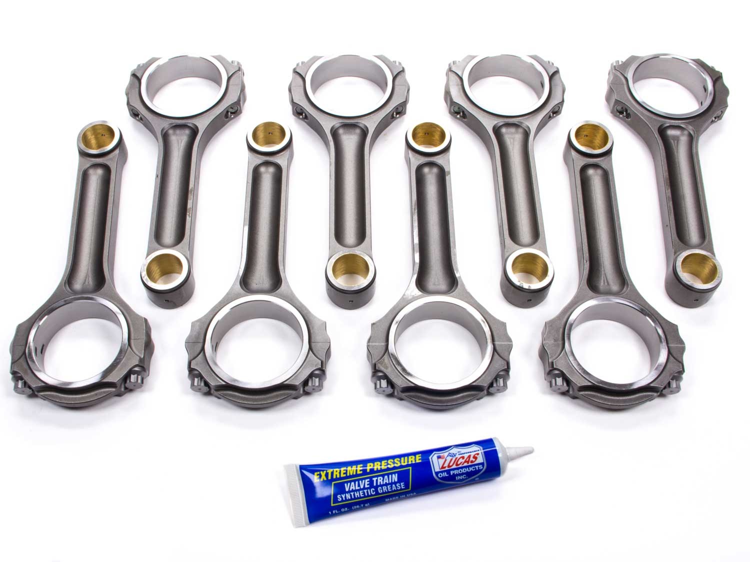 Oliver Rods C6800BBMX8 - Connecting Rod, Big Block-Max, I Beam, 6.800 in Long, Bushed, 7/16 in Cap Screws, Forged Steel, Big Block Chevy, Set of 8