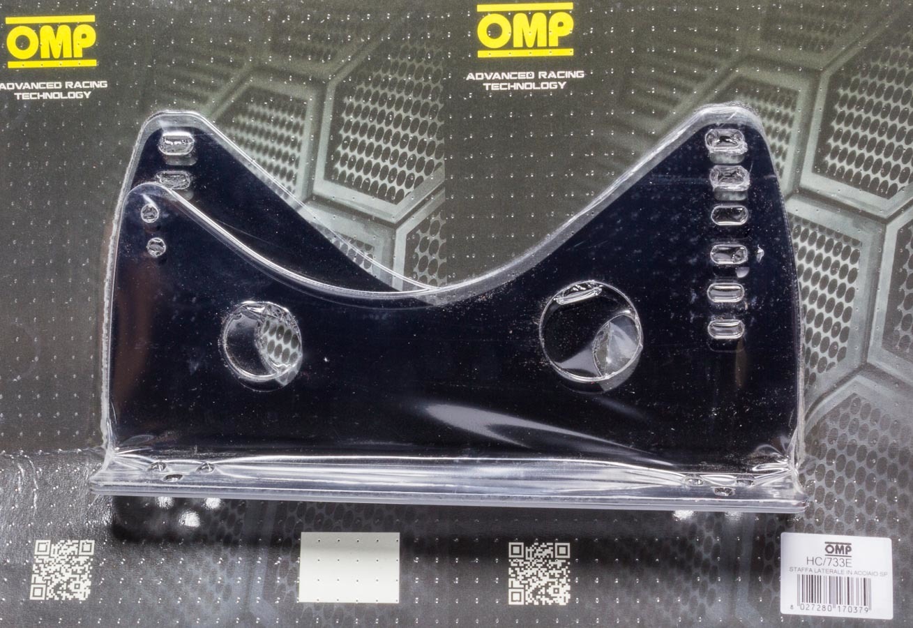 OMP Racing HC733E Seat Mount, Lower, Bolt-On, FIA Approved, Fixed, Steel, Black Powder Coat, Kit