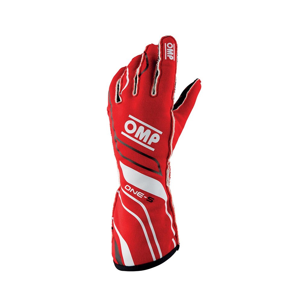 OMP Racing IB770RL - Gloves, One-S, Driving, FIA Approved, Single Layer, Fire Retardant Fabric, Red, Large, Pair