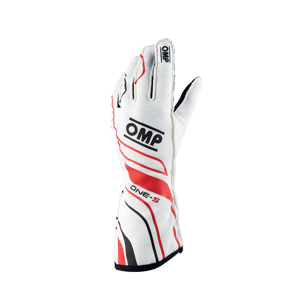 OMP Racing IB770WL - Gloves, One-S, Driving, FIA Approved, Single Layer, Fire Retardant Fabric, White, Large, Pair