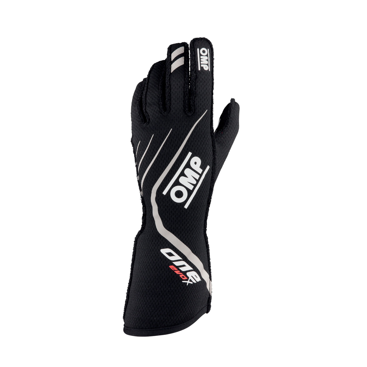 OMP Racing IB771NL Driving Gloves, One EVO X, FIA Approved, Double Layer, Fire Retardant Fabric, Black, Large, Pair