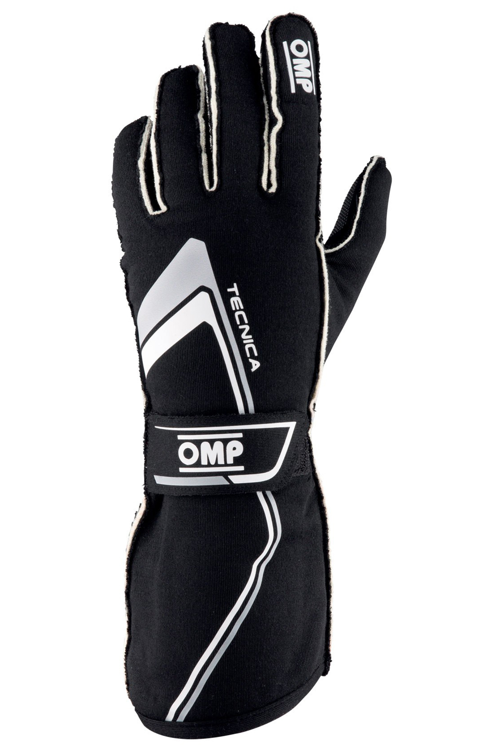OMP Racing IB772NWM - Gloves, Tecnica, Driving, FIA Approved, Double Layer, Fire Retardant Fabric, White, Medium, Pair