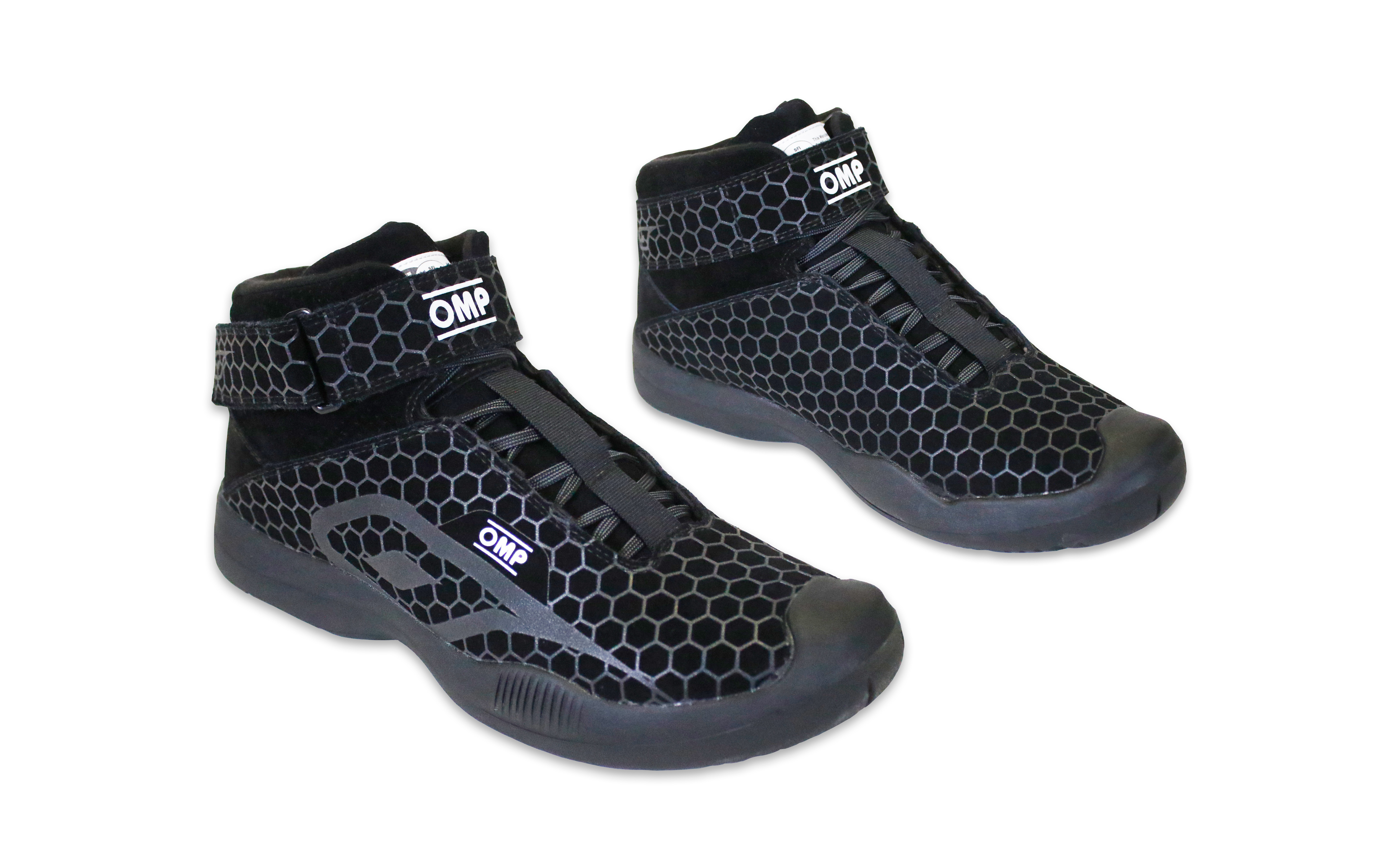 OMP PIT CREW SHOES SFI BLACK SIZE 8