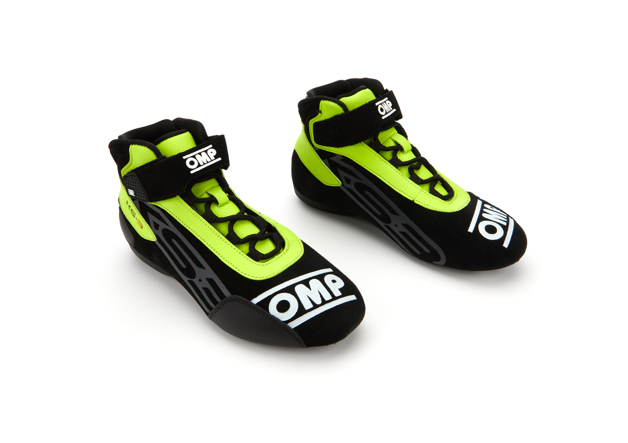 OMP RACING, INC. — OMP RACING, INC. KS-3 Shoes Black And Flo Yellow Size 40