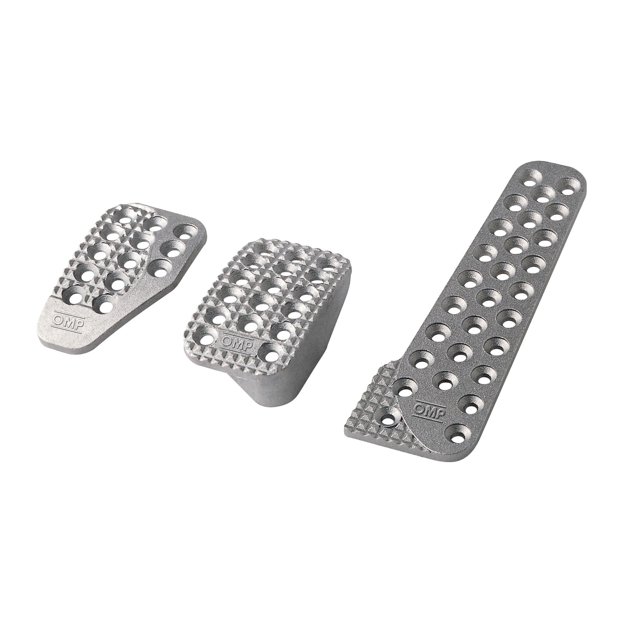 3 Pedal Set Sandblasted Aluminum w/ Long Gas Ped