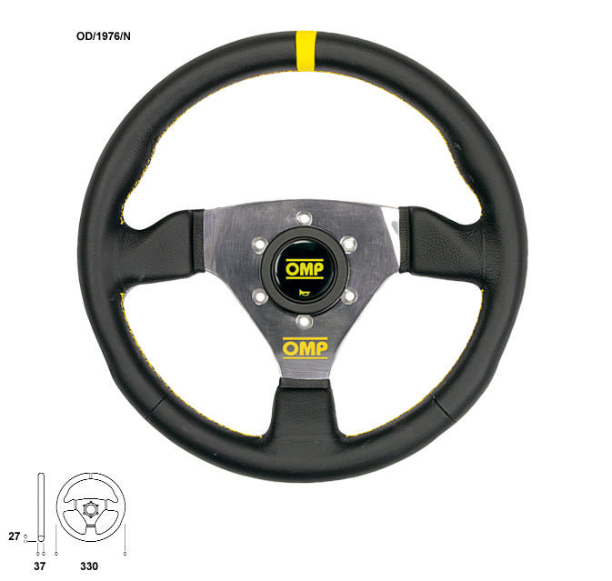 Trecento 300mm Steering Wheel Black Leather