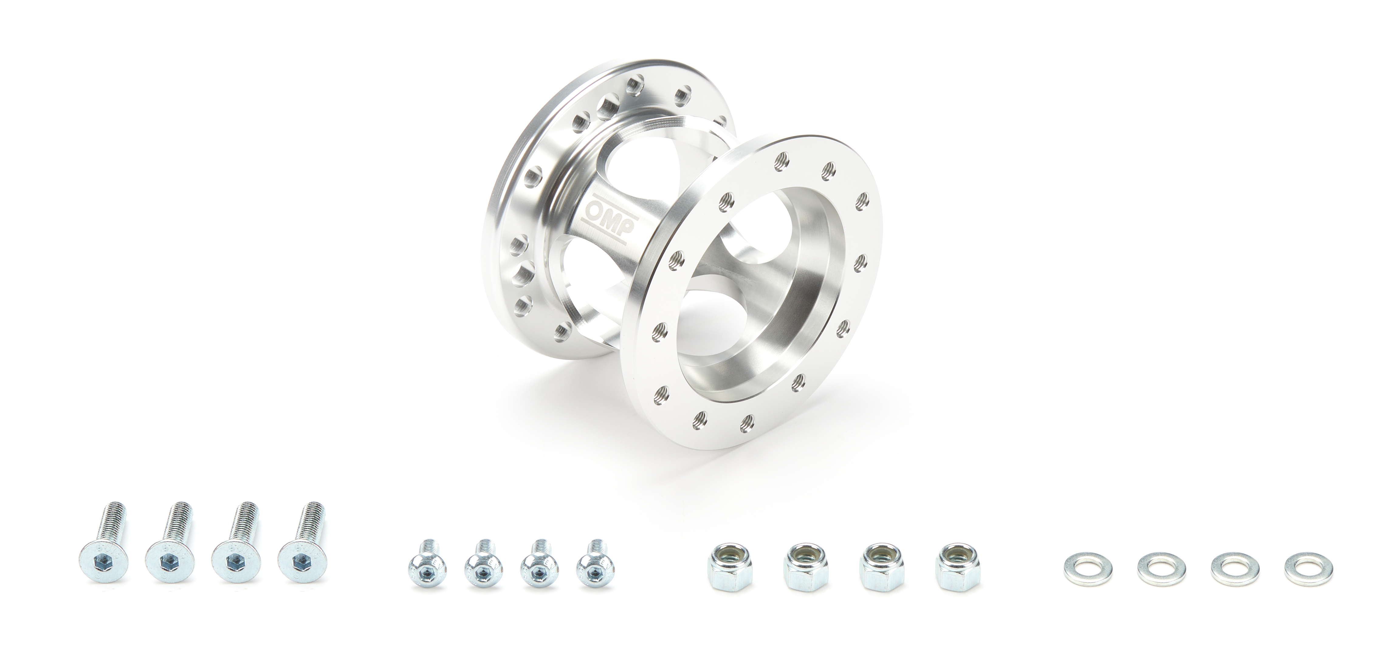 OMP Fixed Steering Wheel Spacer Silver thumbnail 3
