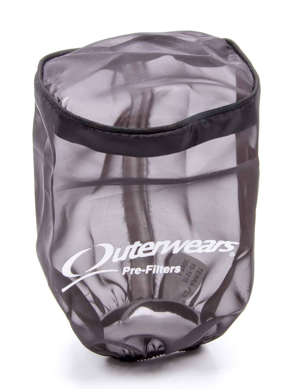 Outerwears 10-1010-01 Air Filter Wrap, Pre Filter, 3-1/2 in OD, 6 in Tall, Top, Polyester, Black, Each