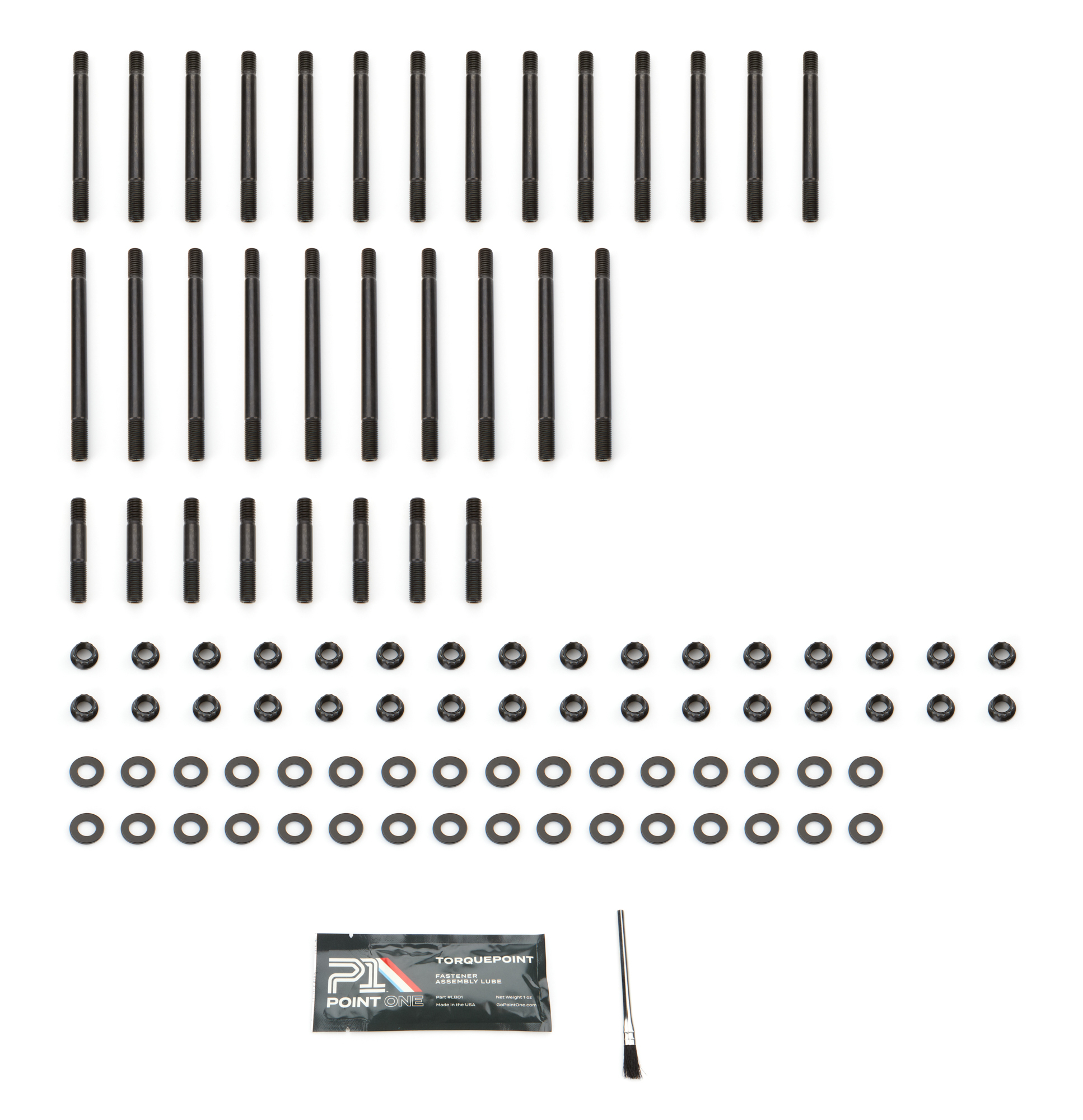 POINT ONE — POINT ONE BBC 12Pt Head Stud Kit Use w/Brodix 24-Deg Head