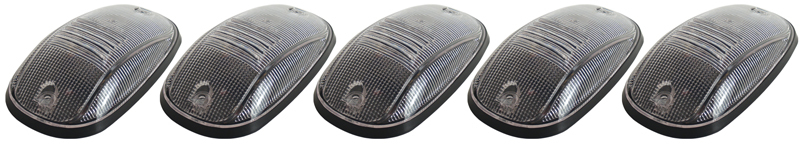 Pacer Performance Hi-Five Cab Lights 20-246C Roof Lights, Dodge, Clear Lens, Amber Bulbs, Set of 5 thumbnail 2