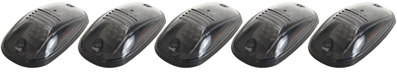 Pacer Performance Hi-Five Cab Lights 20-247S Roof Lights, Dodge, Smoke Lens, Amber LED Bulbs, Set of 5 thumbnail 3