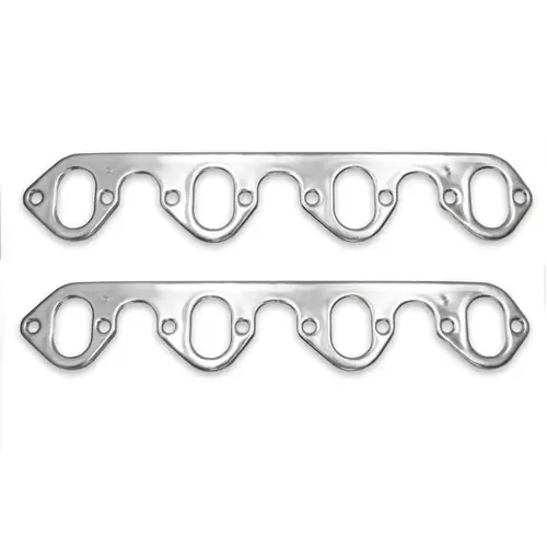 Patriot Exhaust 66035 Exhaust Manifold / Header Gasket, Seal-4-Good, 2.125 x 1.125 in Oval Port, Multi-Layered Aluminum, Big Block Ford, Pair
