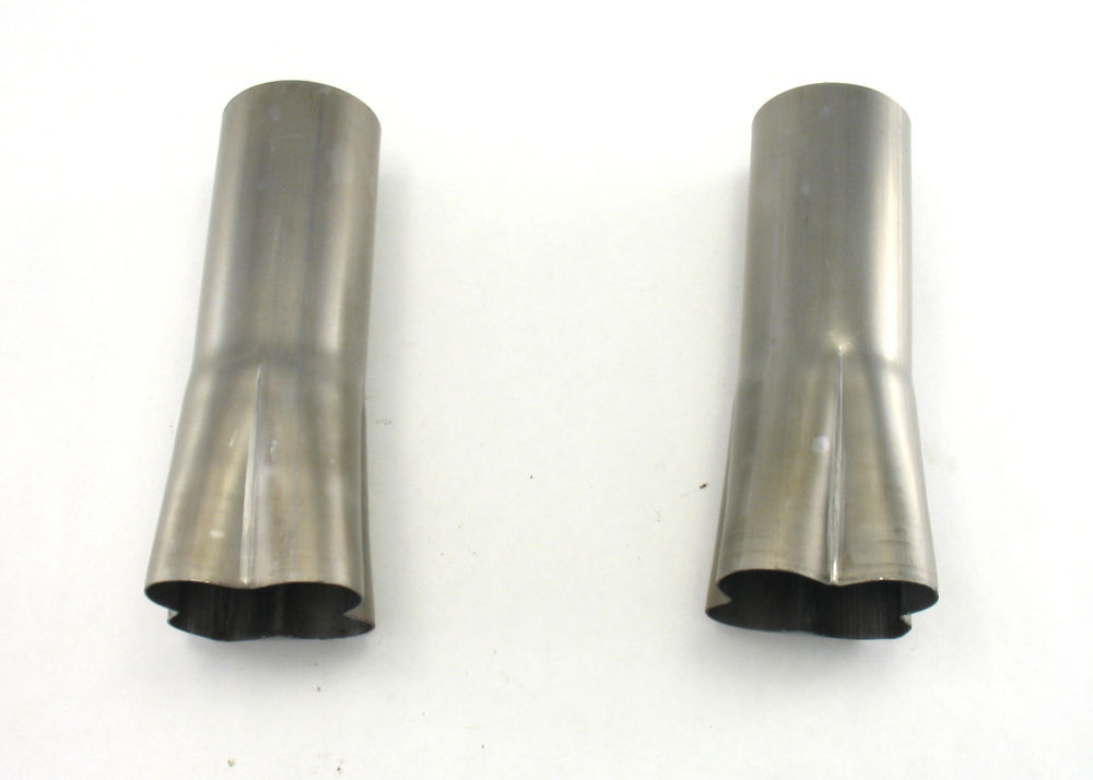 Patriot Exhaust H7672 Collector, Formed, Weld-On, 4 x 1-3/4 in Primary Tubes, 3 in Outlet, 10 in Long, Steel, Natural, Pair