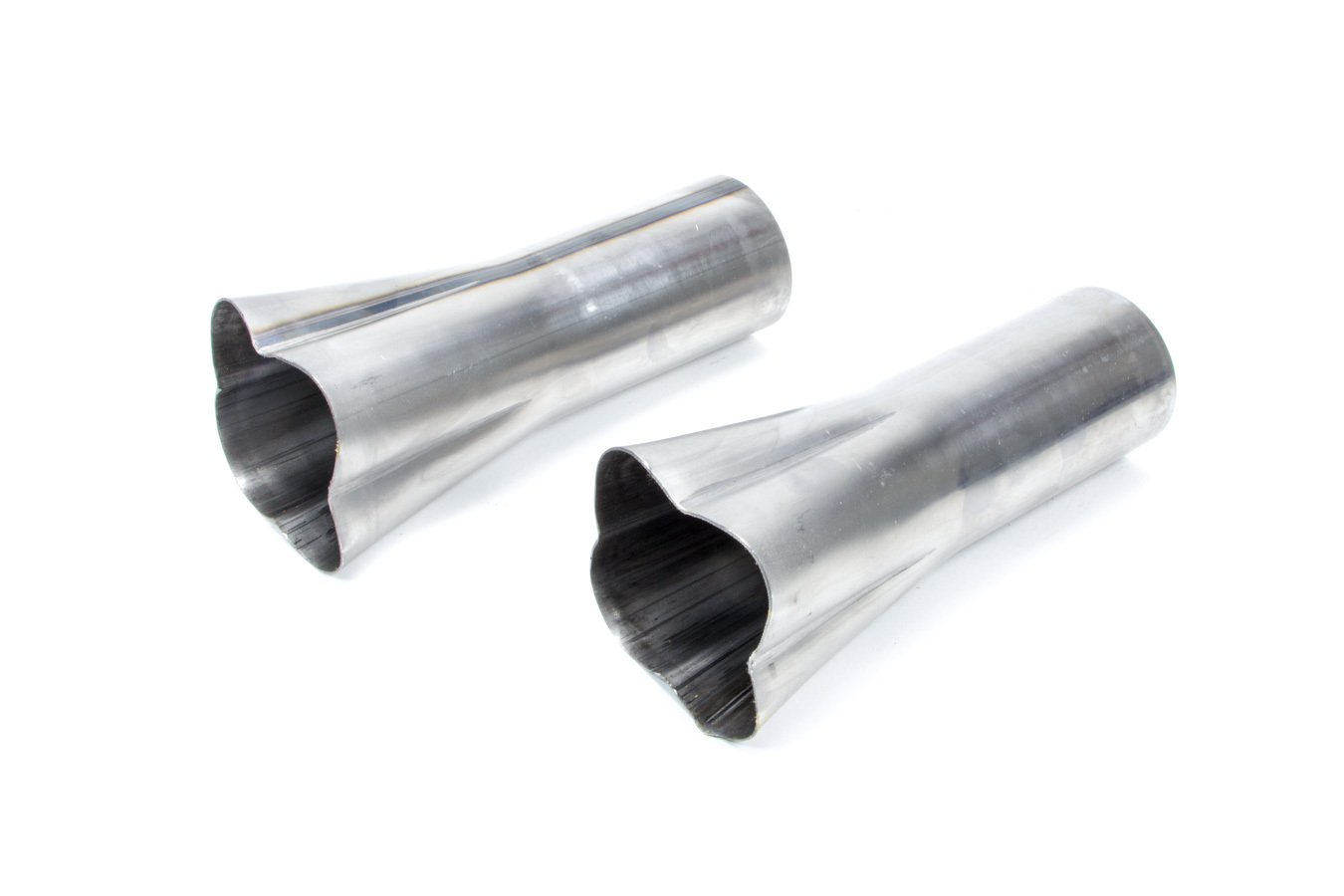 Patriot Exhaust H7674 Collector, Formed, Weld-On, 4 x 1-7/8 in Primary Tubes, 3 in Outlet, 10 in Long, Steel, Natural, Pair