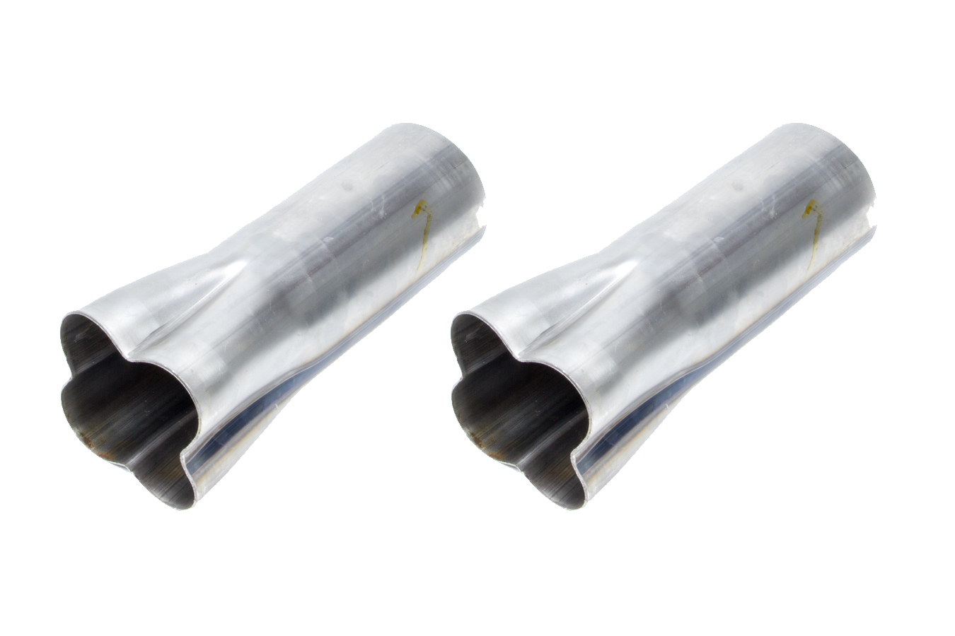 Patriot Exhaust H7682 Collector, Formed, Weld-On, 4 x 1-3/4 in Primary Tubes, 3-1/2 in Outlet, 10 in Long, Steel, Natural, Pair