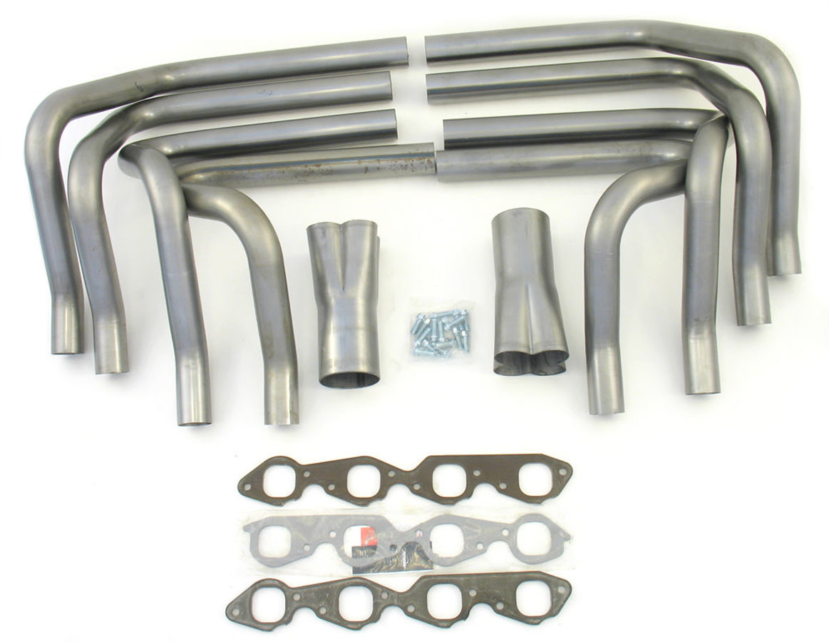 Patriot Exhaust H8005 Headers, 2 in Primary, 3-1/2 in Collector, Steel, Natural, Big Block Chevy, Kit