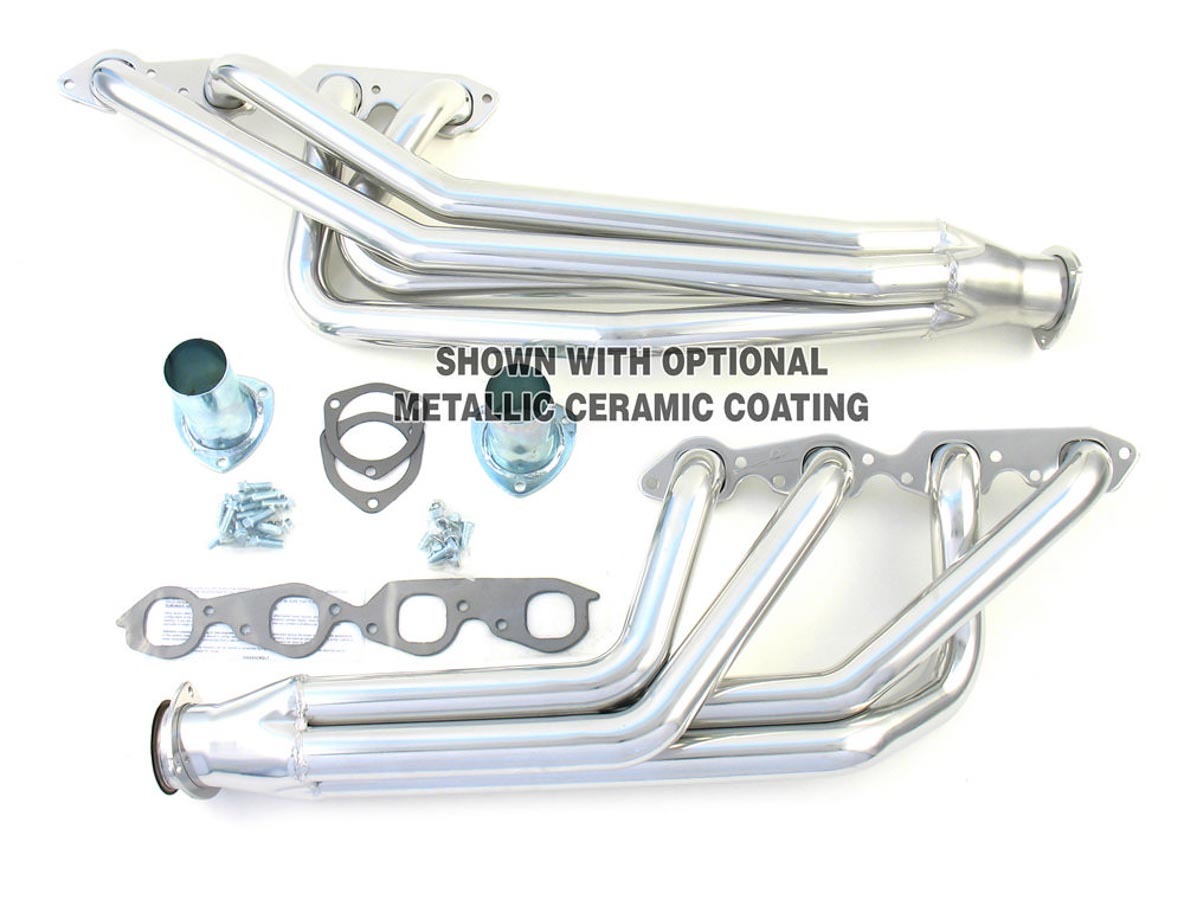 Patriot Exhaust H8023 Headers, Engine Swap, 1-7/8 in Primary, 3 in Collector, Steel, Natural, Big Block Chevy, Chevy Fullsize Car 1955-57, Pair