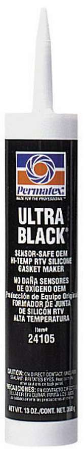 Permatex 24105 Sealant, Ultra Black Maximum Oil Resistant RTV, Silicone, 13.00 oz Cartridge, Each