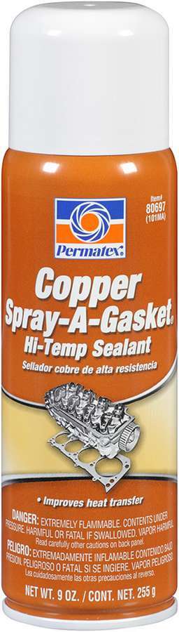Permatex 80697 Gasket Sealer, Copper Spray-A-Gasket, 9.00 oz Aerosol, Each