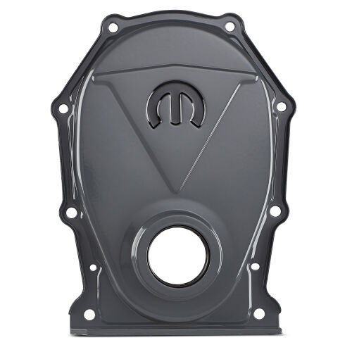 Proform 440-883 Timing Cover, 1-Piece, Seal / Tab Included, Steel, Gray Paint, Mopar B / RB-Series / Hemi, Each