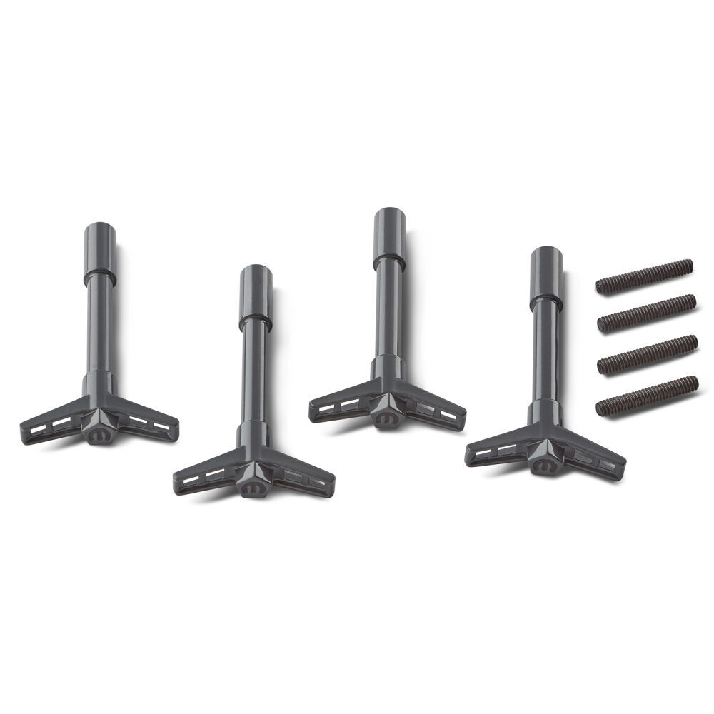 Proform Mopar Licensed Valve Cover Fasteners 440-886 Wing Nuts, Shark Gray, Recessed Omega "M" Emblem on Top, Set of 4 thumbnail 4