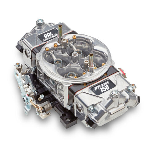 Proform 67200-SC Carburetor, Race Series, 4-Barrel, 750 CFM, Square Bore, No Choke, Mechanical Secondary, Dual Inlet, Silver / Black, Gas, Each