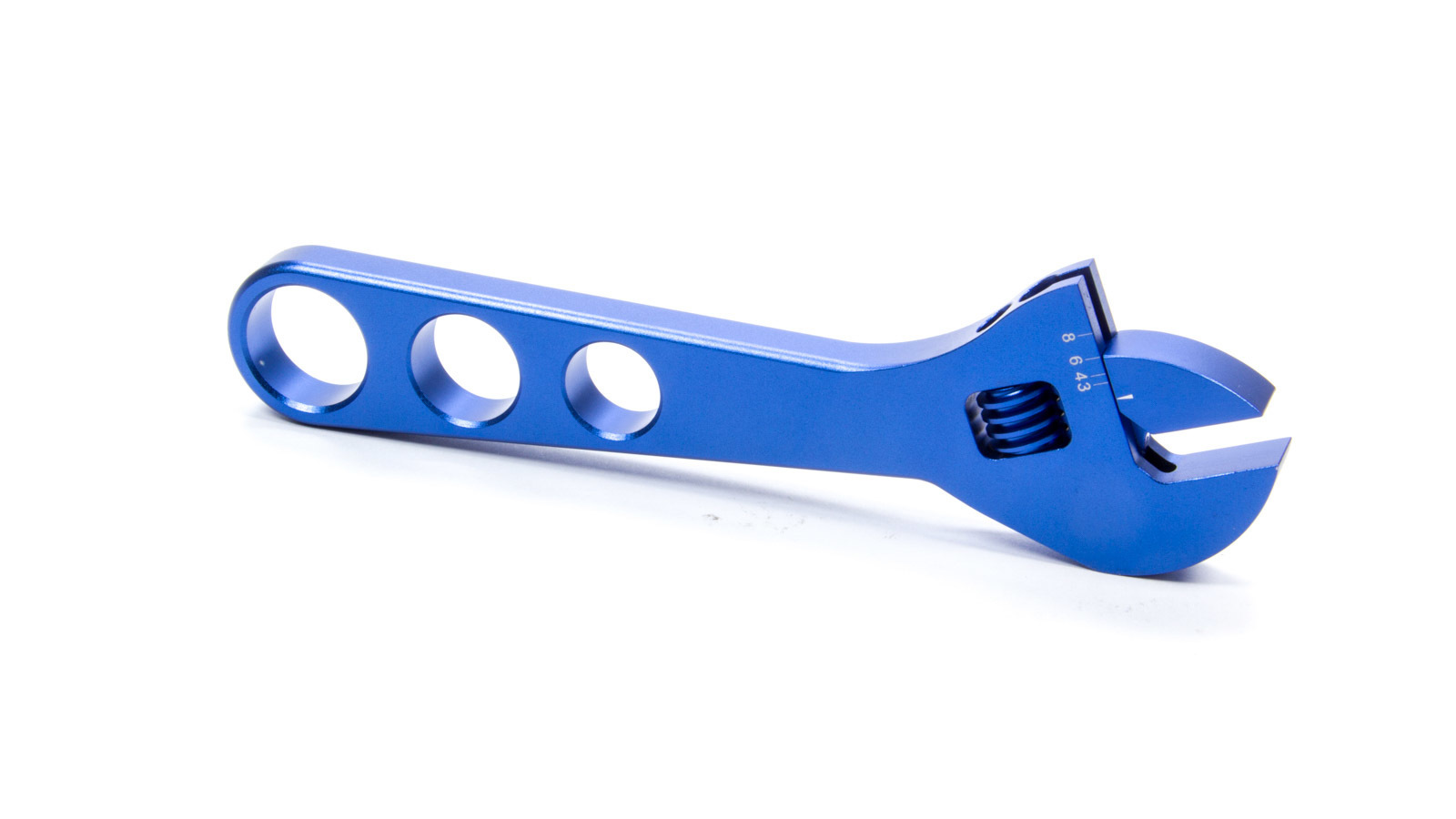 Proform 67727 Adjustable AN Wrench, Single End, 3 AN to 8 AN, Billet Aluminum, Blue Anodized, Each