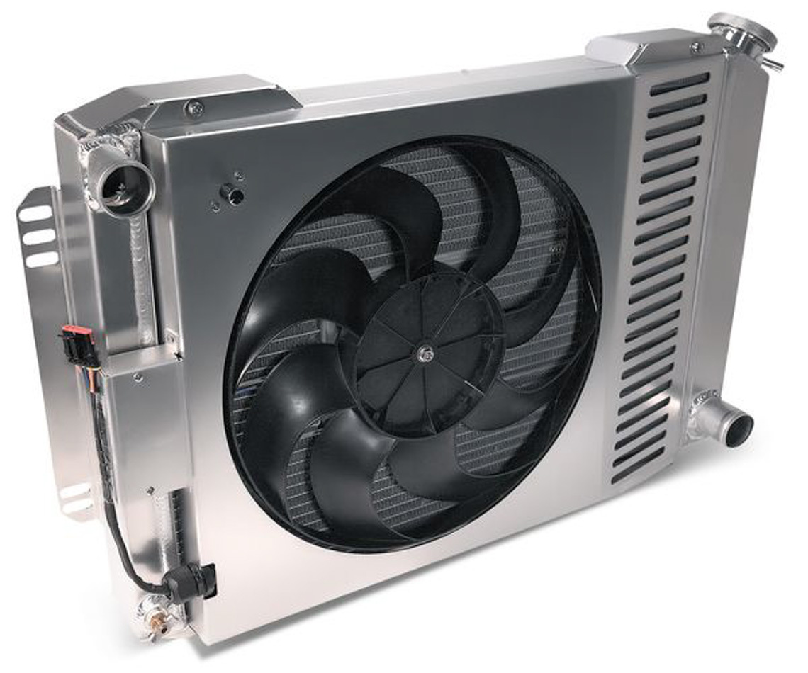 Proform Slim-Fit Radiator Systems 69695.1 Radiators, Systems, Crossflow, Aluminum, Natural, Single Fan, Aluminum Shroud, Dodge, Plymouth, Kit thumbnail 8