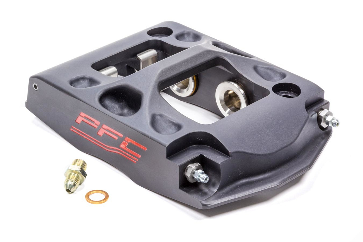 Performance Friction 24.284.255.290.01A Brake Caliper, ZR24, Driver Side, Leading, 4 Piston, Aluminum, Black Anodized, 12.716 in OD x 1.250 in Thick Rotor, 4.75 in Radial Mount, Each