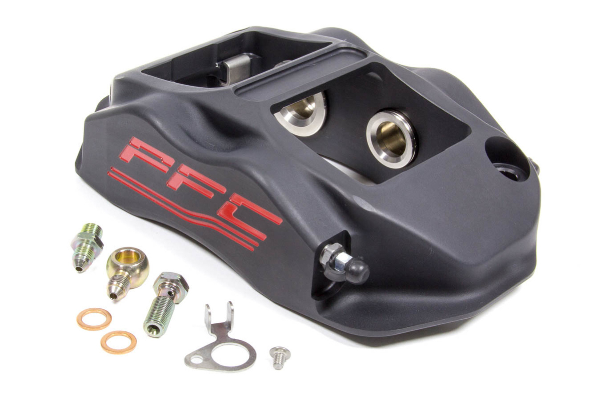 Performance Friction 94.323.290.365.01A Brake Caliper, ZR94, Driver Side, Leading, 4 Piston, Aluminum, Black Anodized, 12.716 in OD x 1.250 in Thick Rotor, 7.00 in Radial Mount, Each