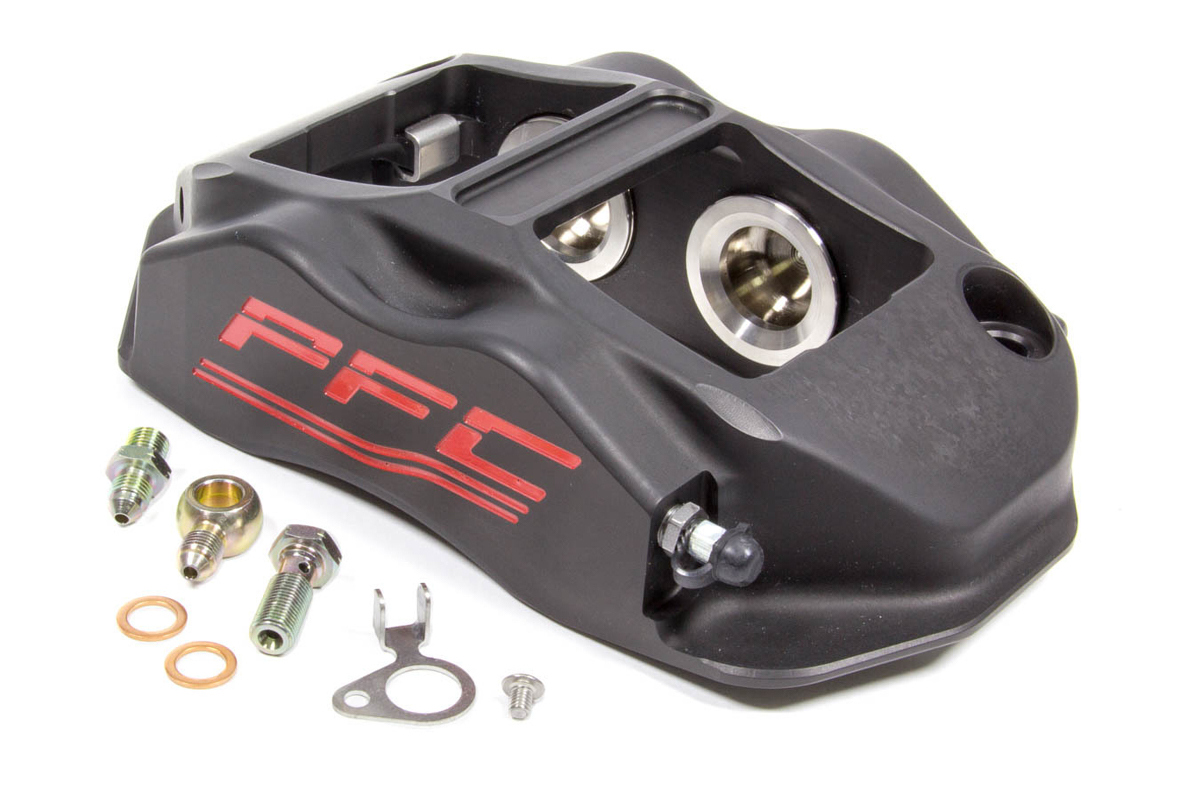 PFC Brakes 94.323.410.440.01A Brake Caliper, ZR94, Driver Side, Leading, 4 Piston, Aluminum, Black Anodized, 12.716 in OD x 1.250 in Thick Rotor, 7.00 in Radial Mount, Each