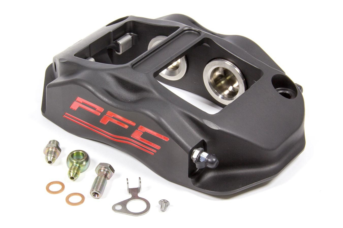 Performance Friction 94.323.410.440.12A Brake Caliper, ZR94, Passenger Side, Trailing, 4 Piston, Aluminum, Black Anodized, 12.716 in OD x 1.250 in Thick Rotor, 7.00 in Radial Mount, Each