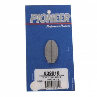 Pioneer 839010 Crankshaft Key, Woodruff, 3/16 x 1-3/8 in, Steel, Natural, Pair