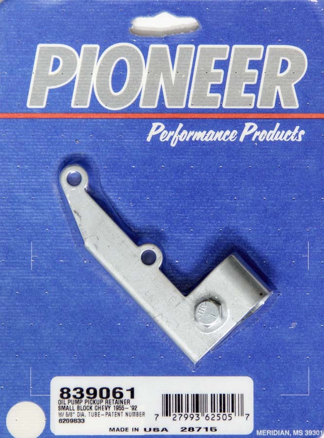 Pioneer 839061 Oil Pump Pickup Retainer, Steel, Zinc Oxide, Small Block Chevy, Each