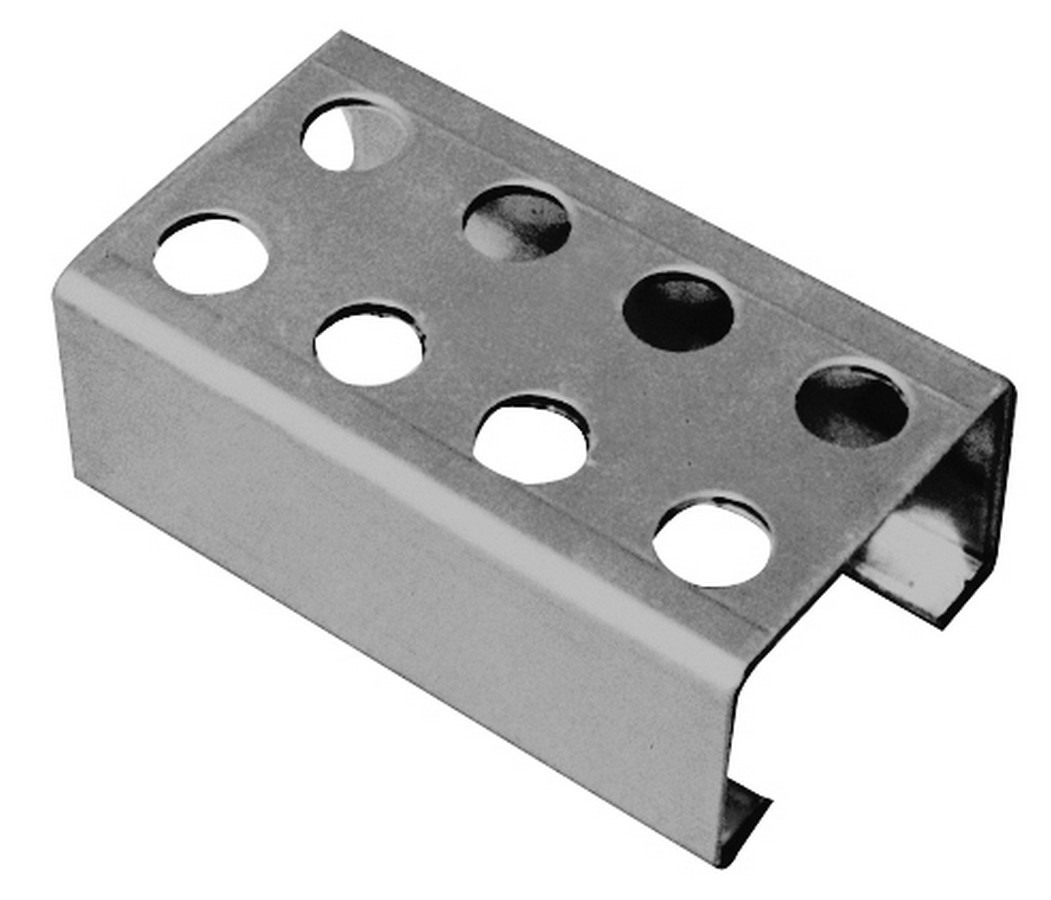 Pit Pal 229 Spark Plug Rack, Mini, 4-1/2 x 1-3/4 x 2-1/2 in, 8 Plug Capacity, Aluminum, Natural, Each