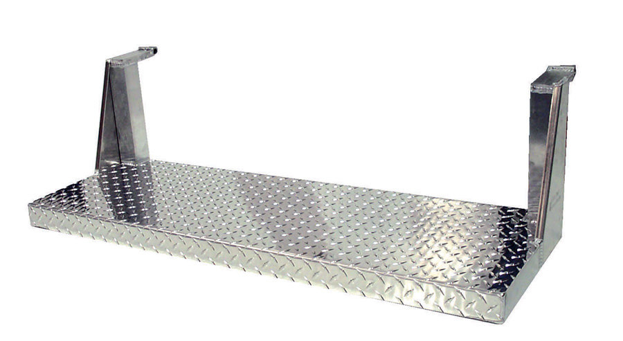 Pit Pal 492 Trailer Step, 31 x 16-1/2 x 12-1/4 in, Removable, Diamond Plate, Aluminum, Polished, Each