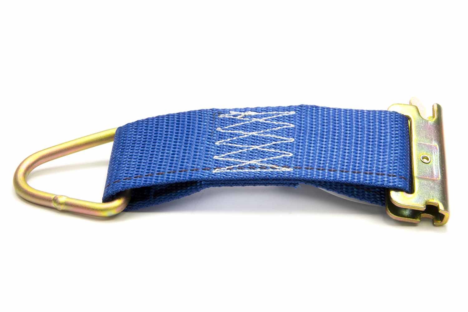 Pit Pal 74118 Track Strap, 2 in Wide, 6 in Long, A-Track or E-Track to D-Ring, Nylon / Steel, Blue / Cadmium, Each