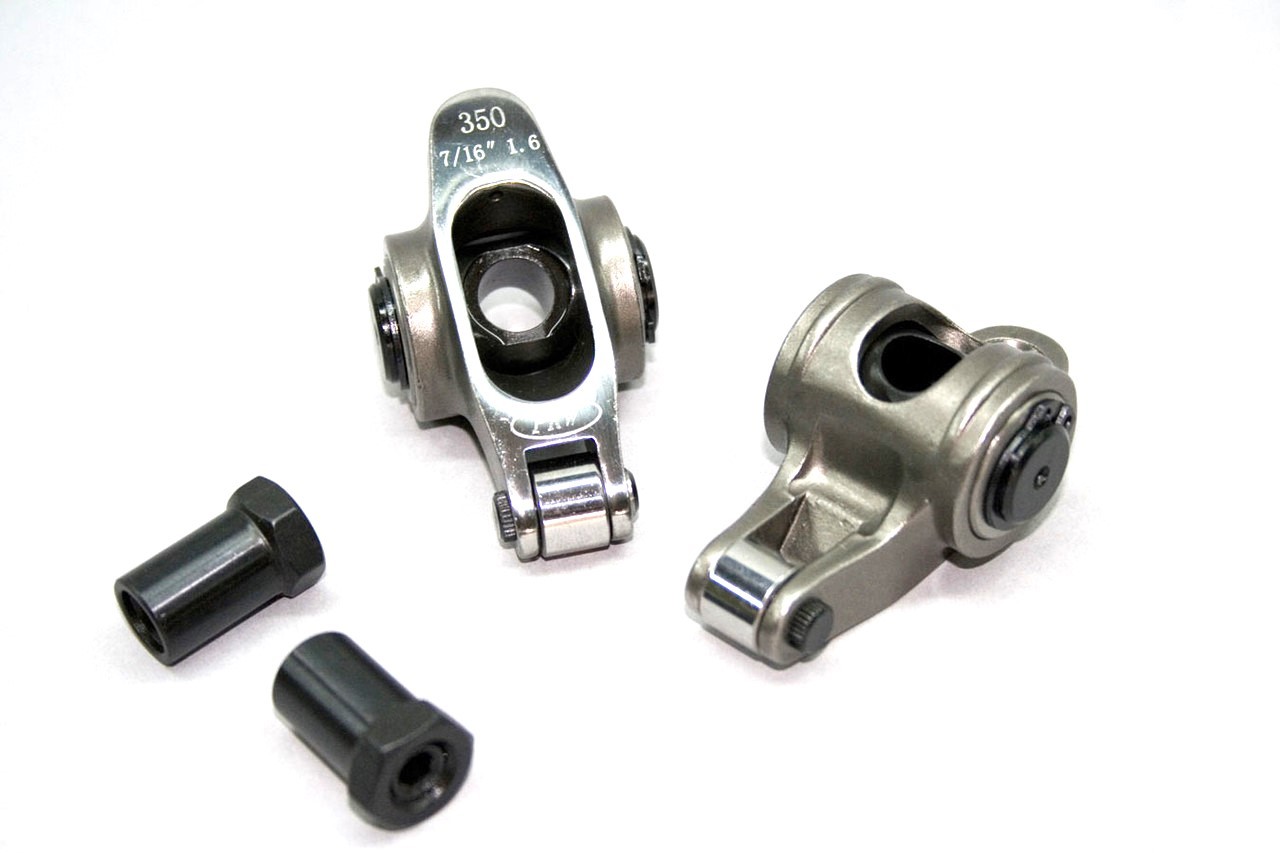Rocker Arm - Platinum Pro Series - 7/16 in Stud Mount - 1.60 Ratio - Full Roller - Stainless - Natural - Small Block Chevy - Each