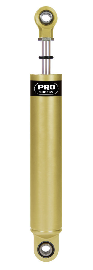 Pro Shock A745B Shock, A Series, Twintube, 12.50 in Compressed / 17.50 in Extended, 2.00 in OD, C4-R5 Valve, Smooth Aluminum, Gold Anodized, Each