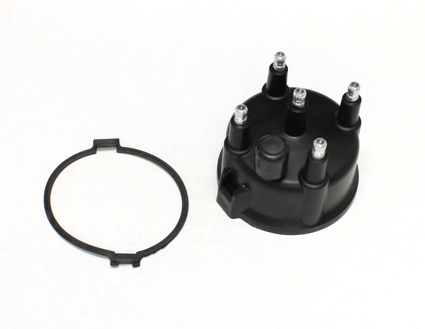 Pertronix Ignition 022-1404 Distributor Cap, HEI Style Terminals, Stainless Terminals, Clamp Down, Black, Vented, Pertronix Industrial 4-Cylinder Distributors, Each