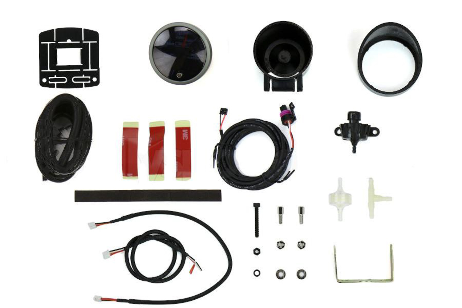 ProSport Gauges 216JDMBO-R.PSI - Boost / Vacuum Gauge, JDM, 30 in HG-35 psi, Electric, Analog / Digital, 2-1/16 in Diameter, Black Face, Blue / Red / White LED, Kit