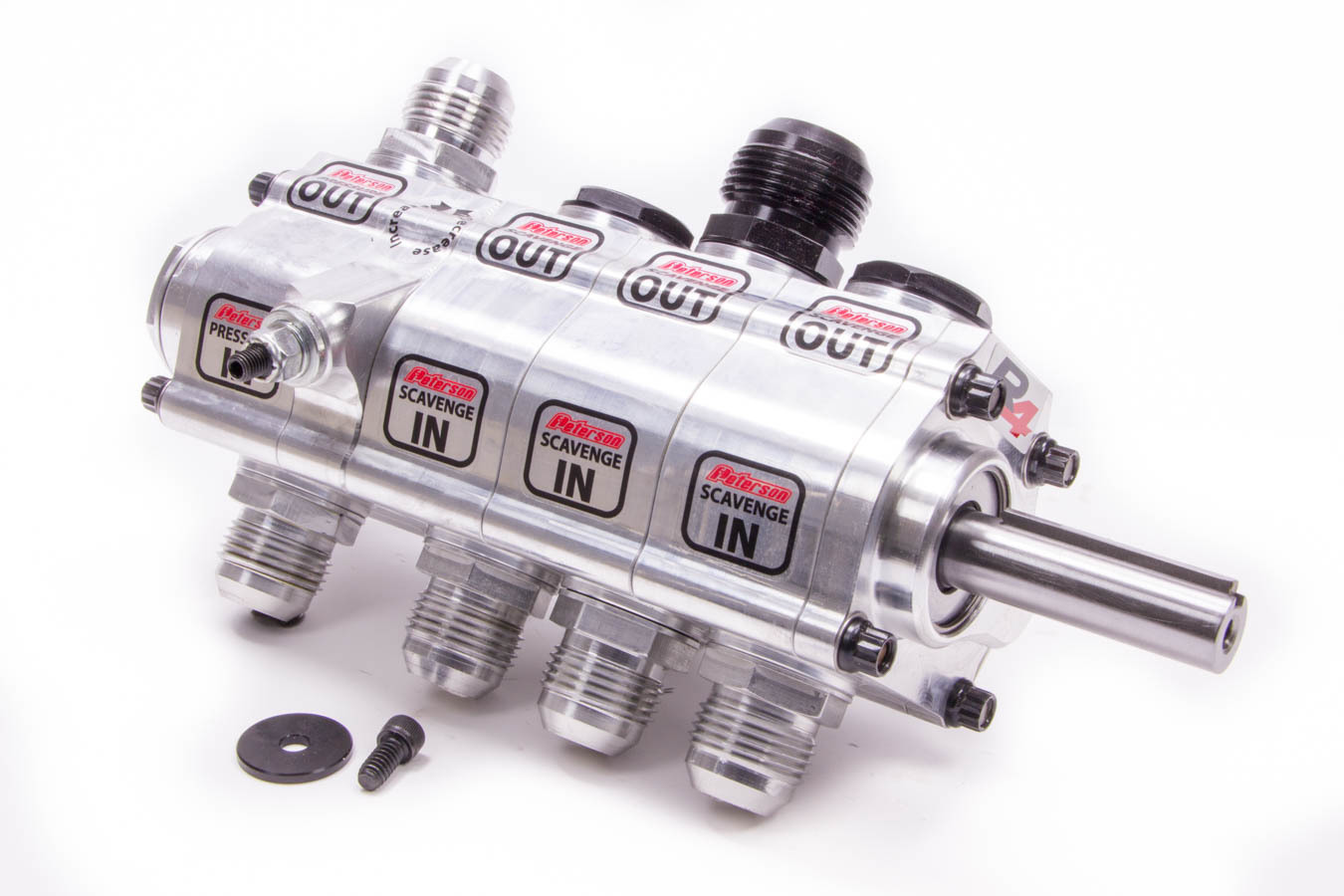 Peterson Fluid 044020 Oil Pump, Dry Sump, R4, 4 Stage, 1.20