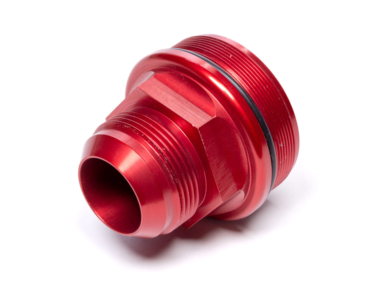 Fuel Filter End Cap - Outlet - 20 AN Male - Aluminum - Red Anodized - Peterson 400 Series Fuel Filters - Each