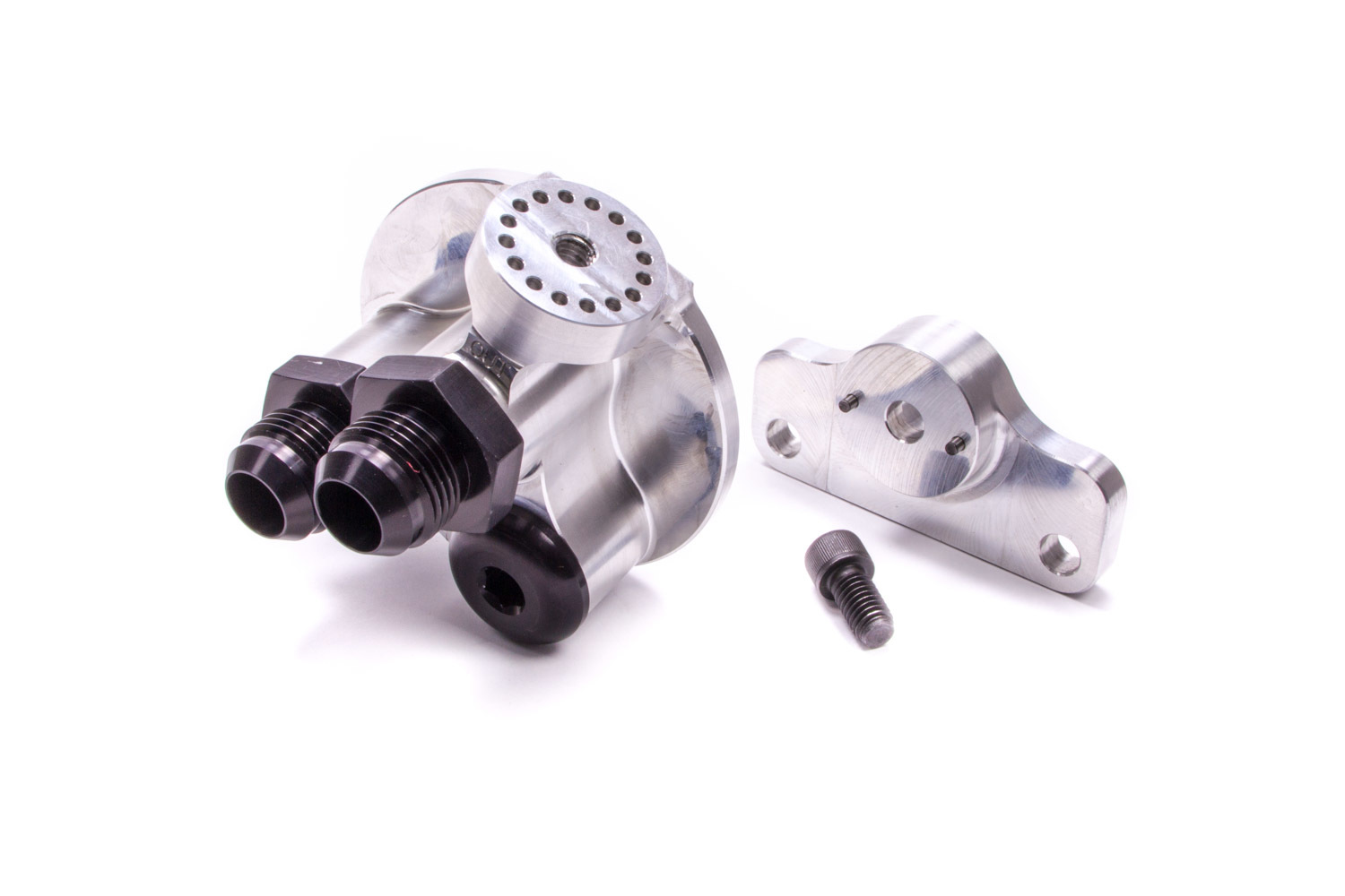 Peterson Fluid 091301 Oil Filter Mount, 10 AN Male Ports, 1